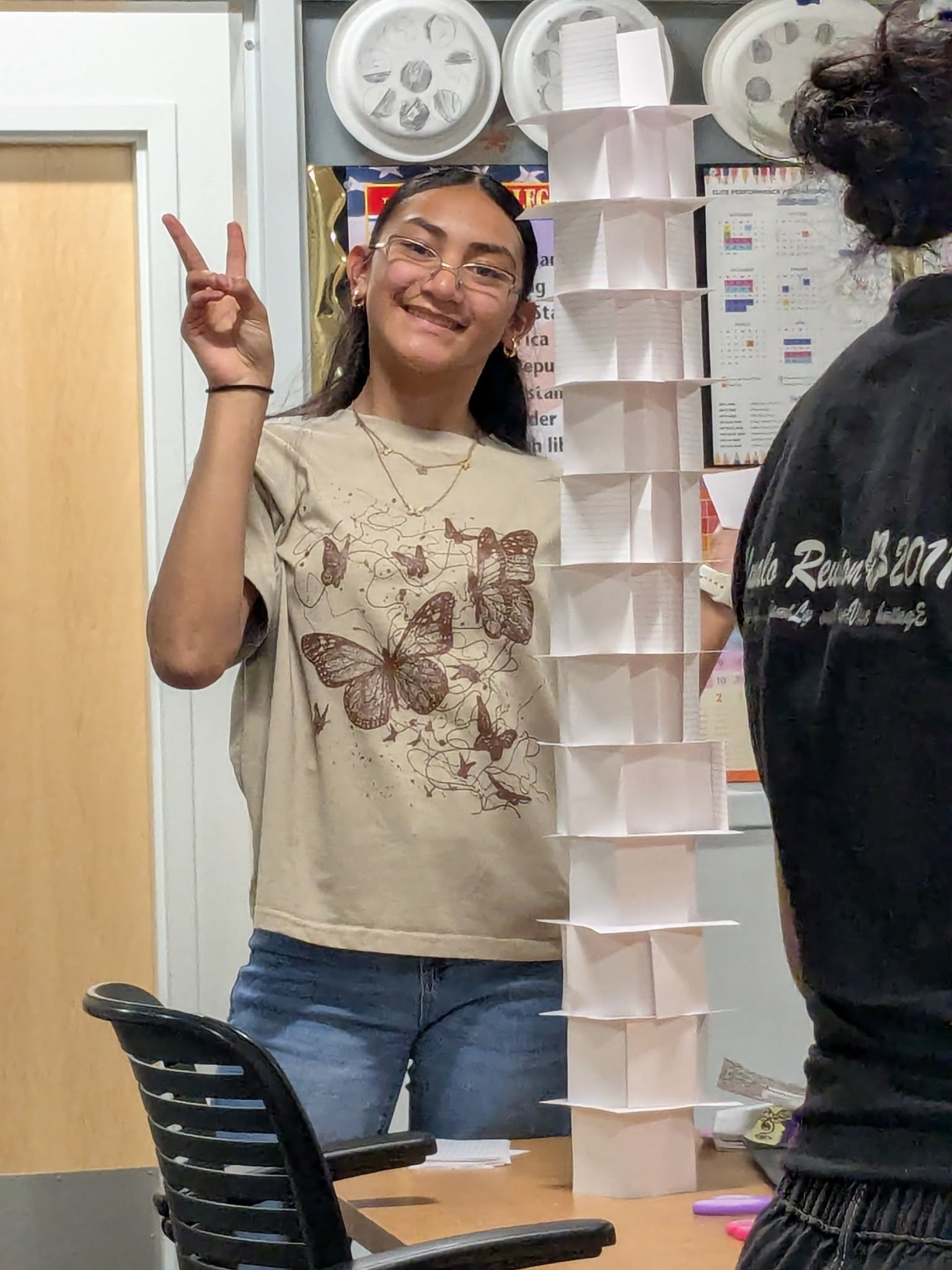 Student working on a project-based learning class activity