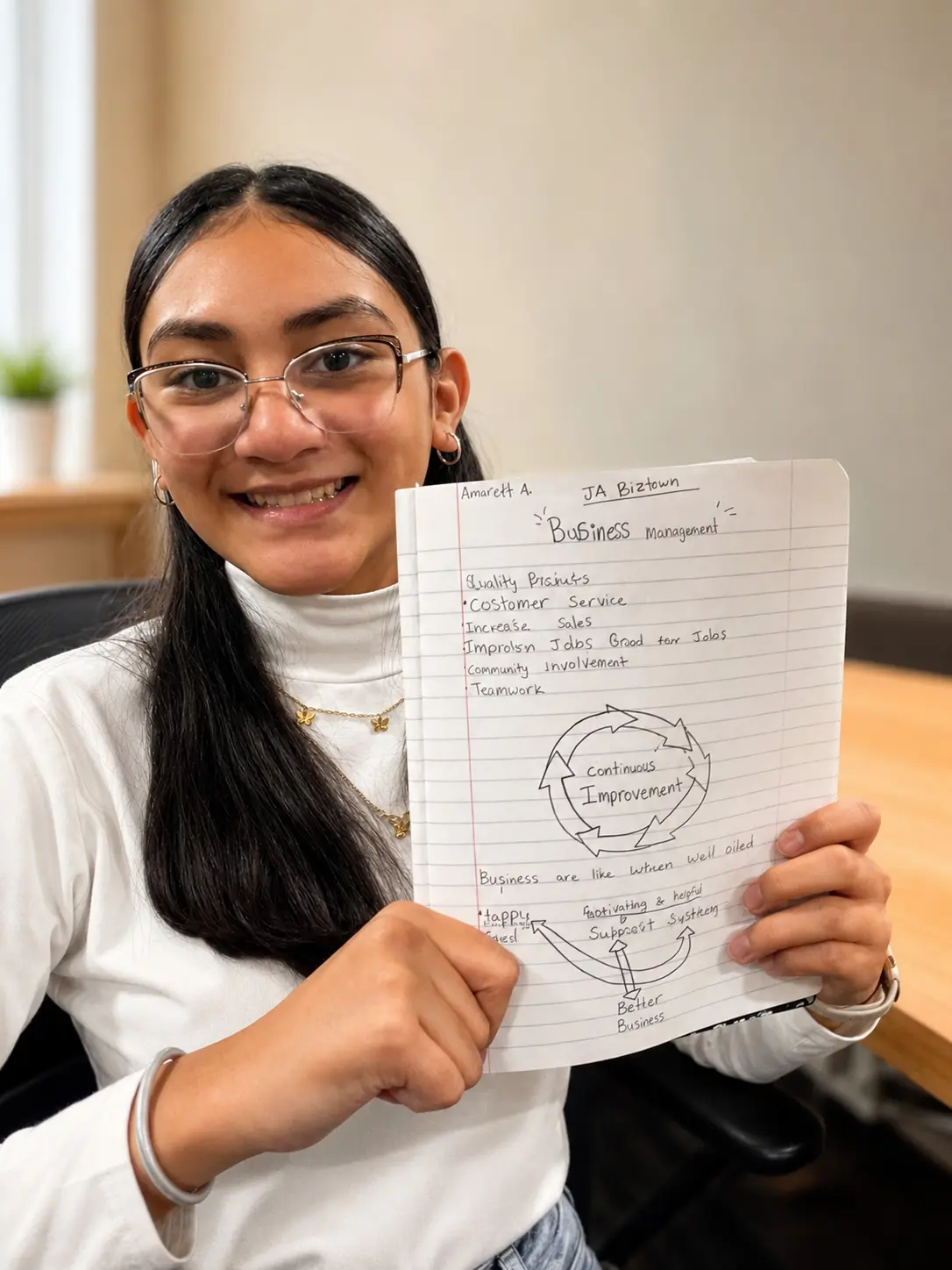 Westbridge Learning Academy Student showing course work.