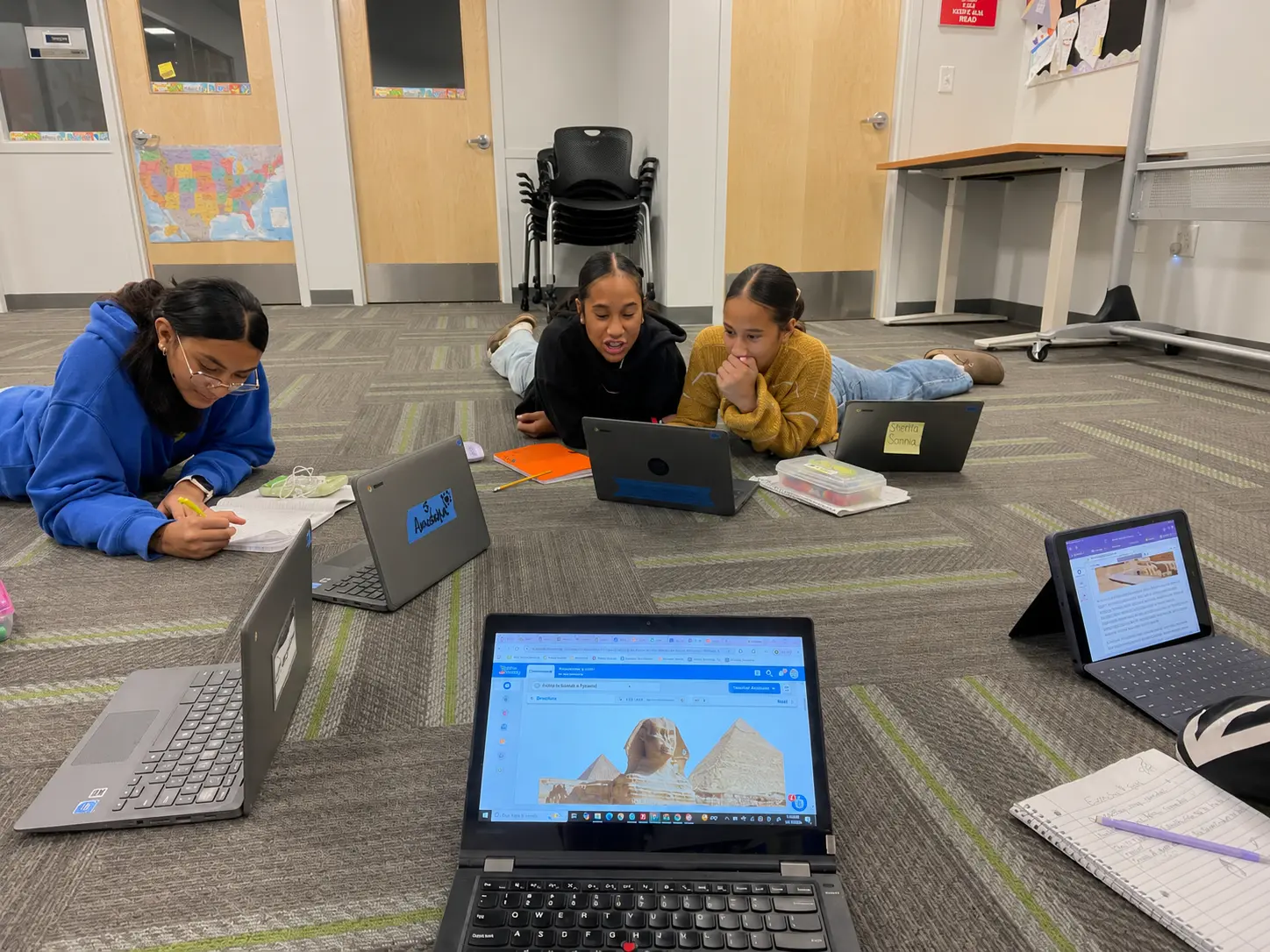 Students working on their chromebooks at Westbridge Learning Academy