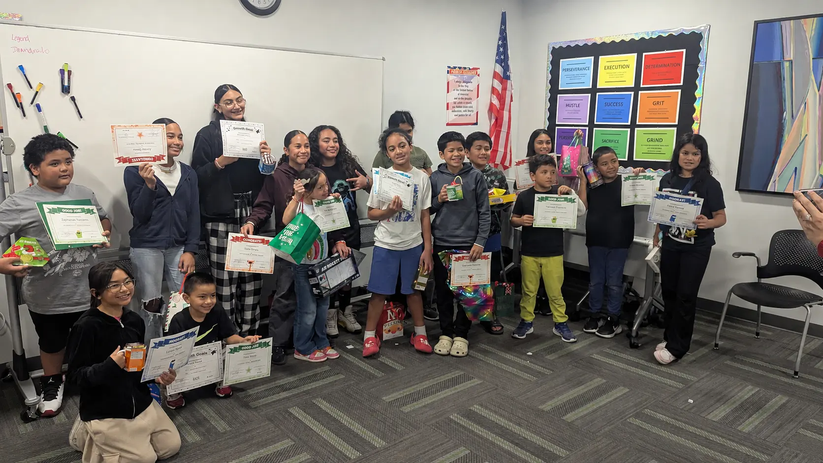 Westbridge Learning Academy Students displaying their school work